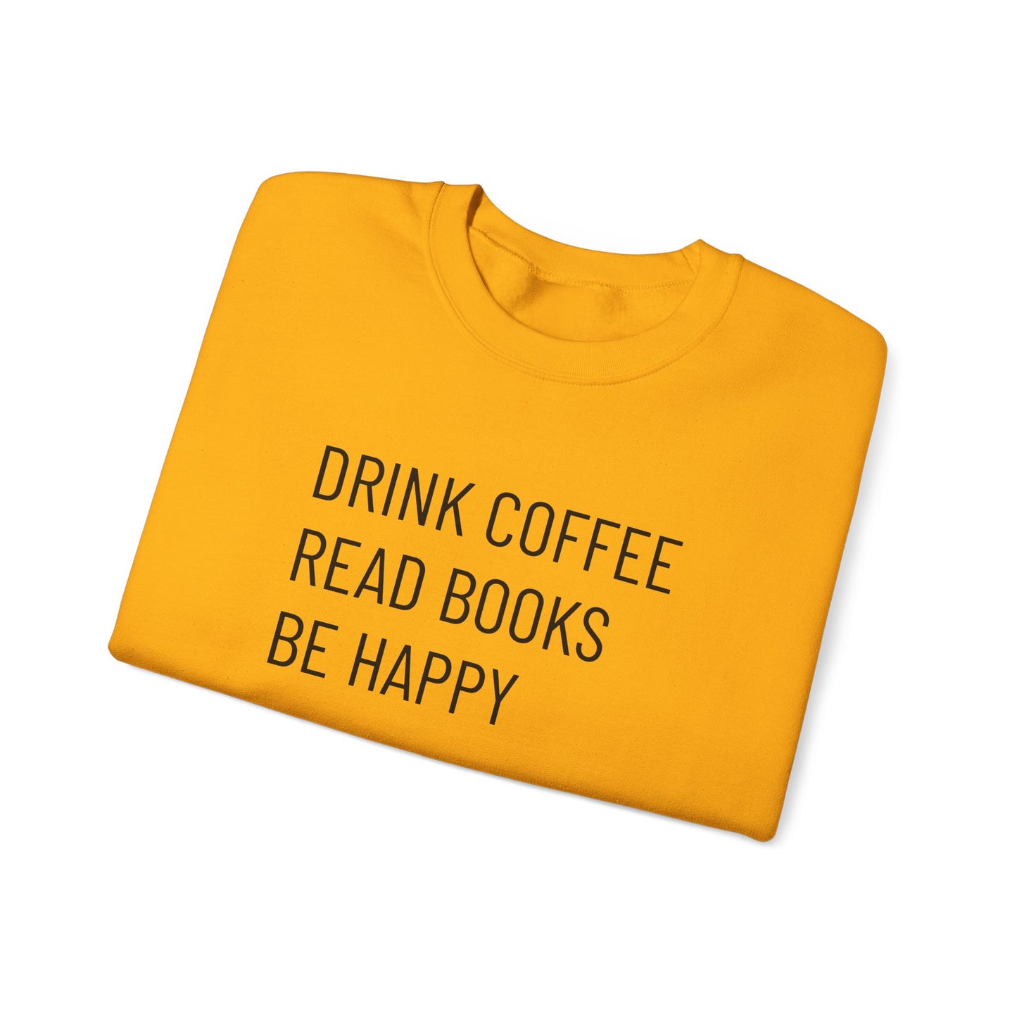 Coffee Books Happy - Unisex Heavy Blend™ Crewneck Sweatshirt