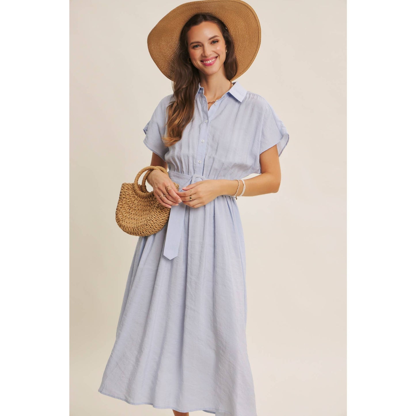 PICNIC PERFECT MIDI DRESS WITH BELT