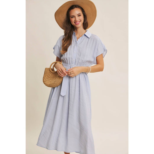 PICNIC PERFECT MIDI DRESS WITH BELT