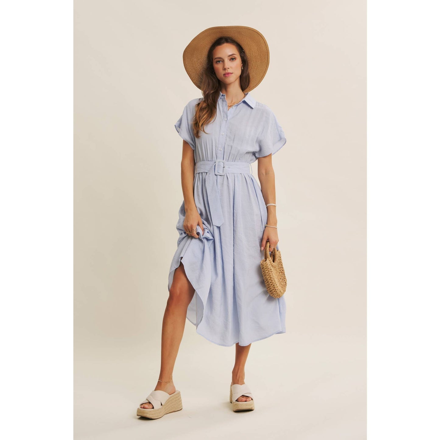 PICNIC PERFECT MIDI DRESS WITH BELT