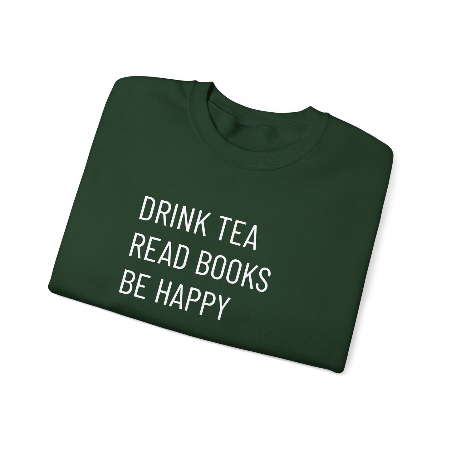 Tea Books Happy  Unisex Heavy Blend™ Crewneck Sweatshirt