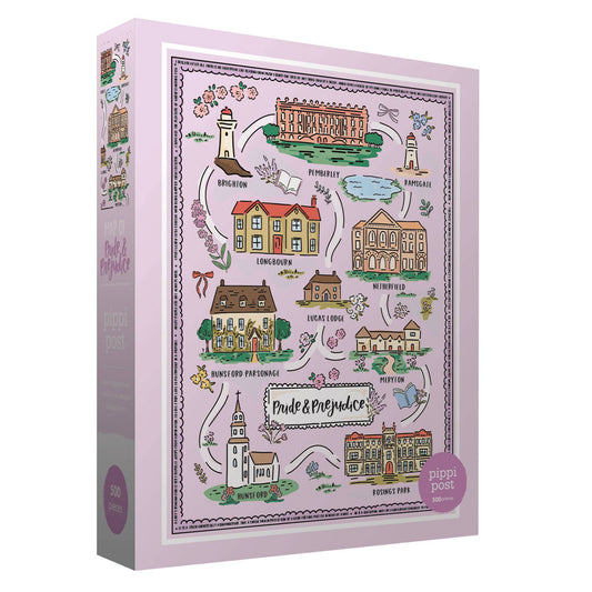 Pride & Prejudice Map - 500 Piece Jigsaw Puzzle