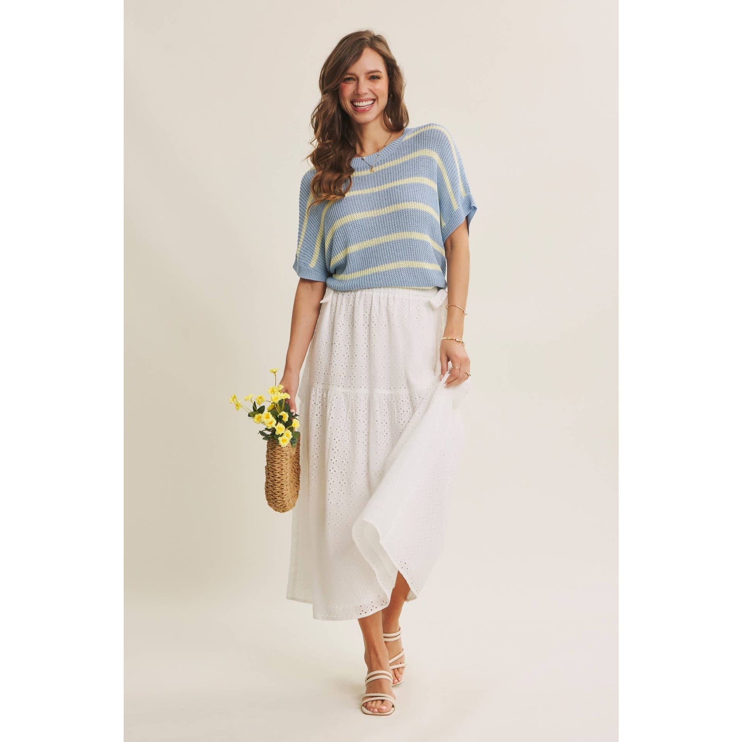 GO-TO FAVORITE RELAXED FIT VISCOSE STRIPE SWEATER