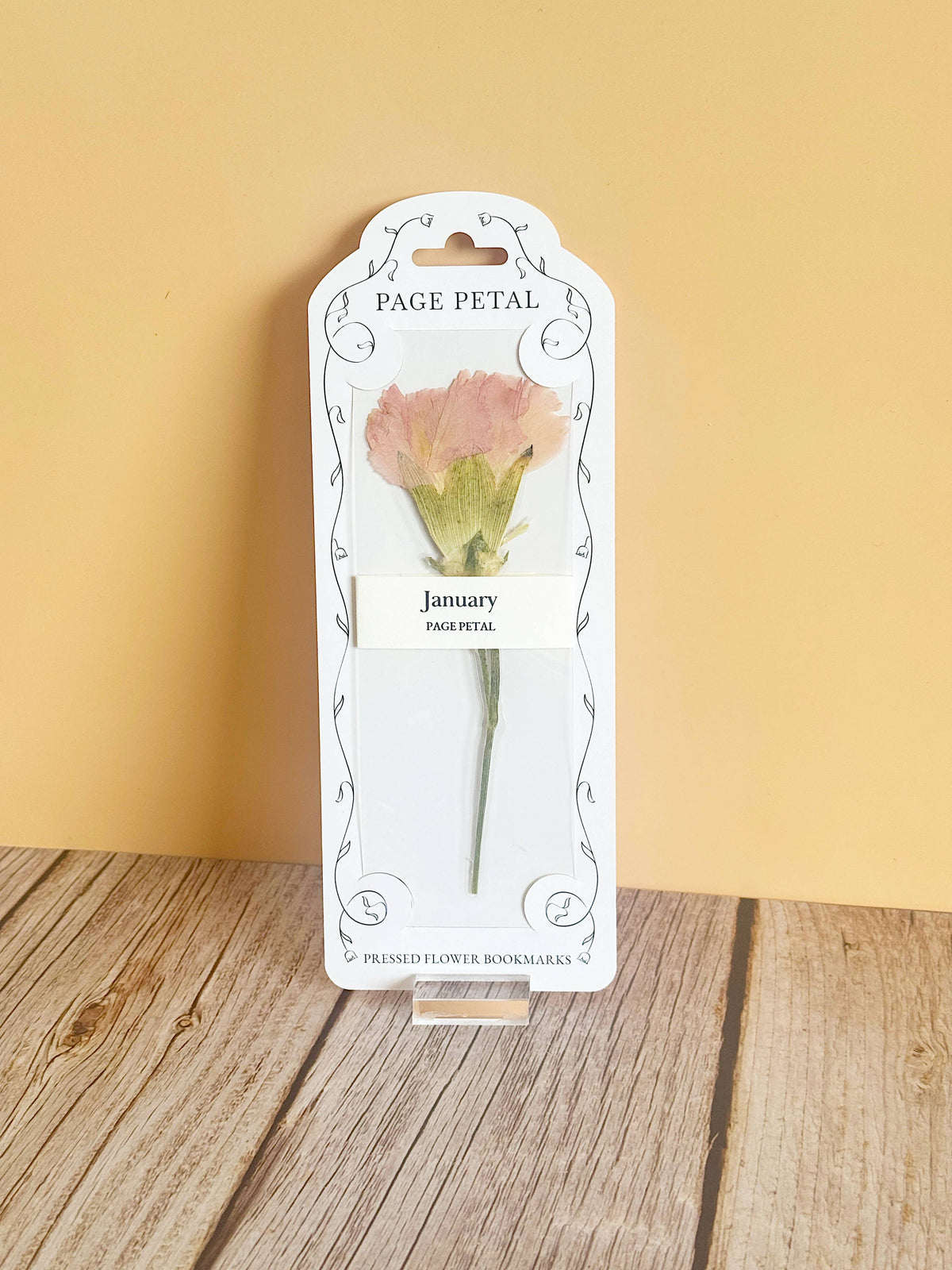 January Carnation Bookmark | Birth Month Flower Gift