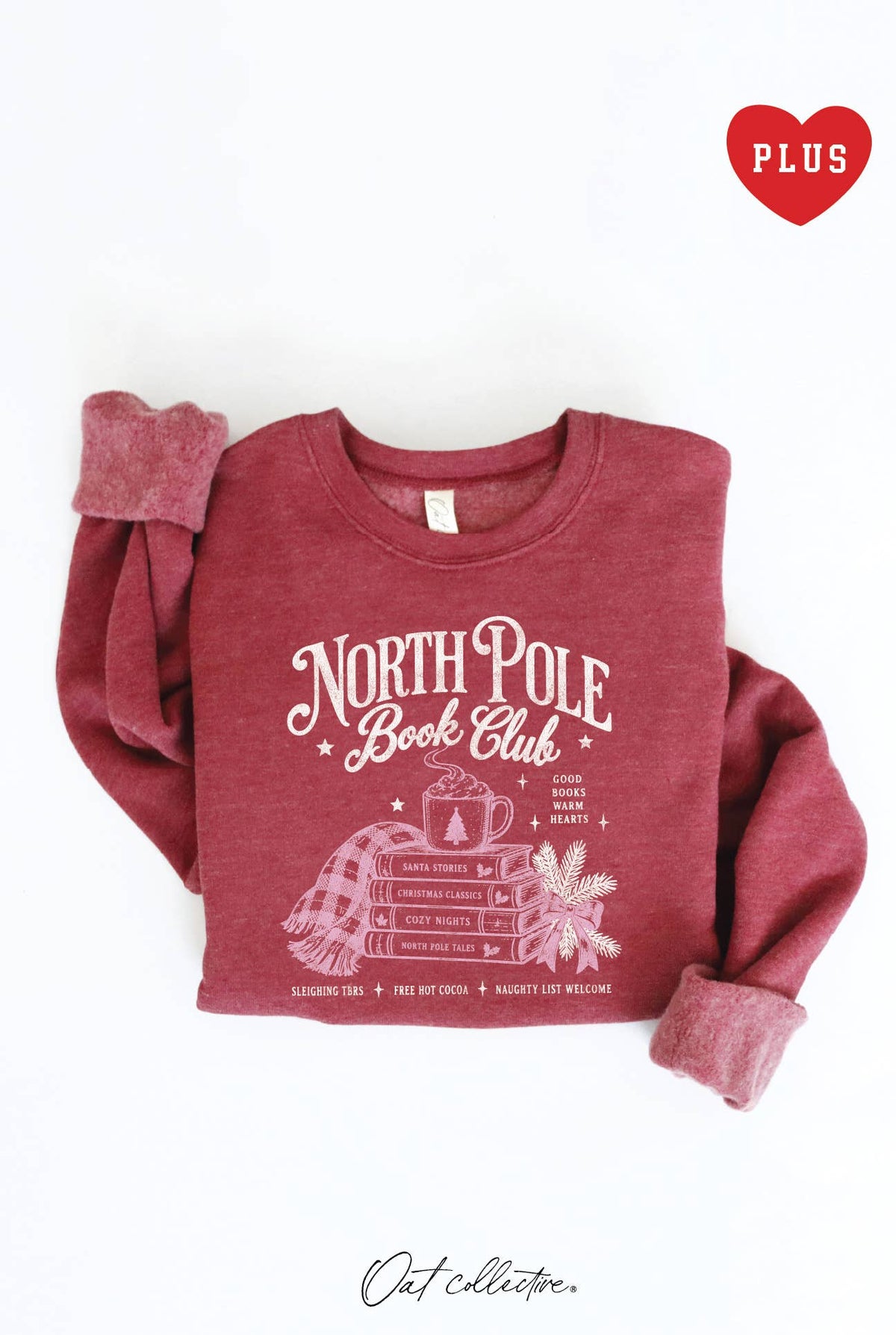 NORTH POLE BOOK CLUB Plus Graphic Sweatshirt