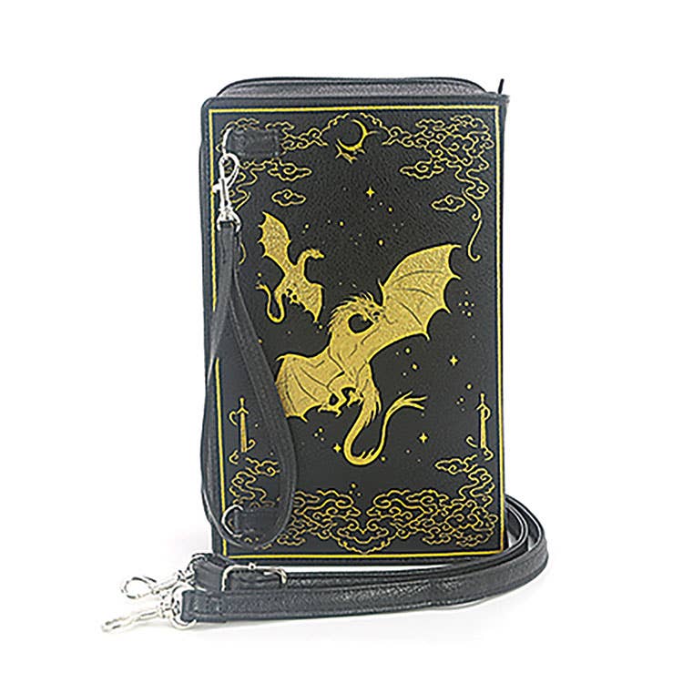 Romantasy Dragon Book Clutch Bag in Vinyl