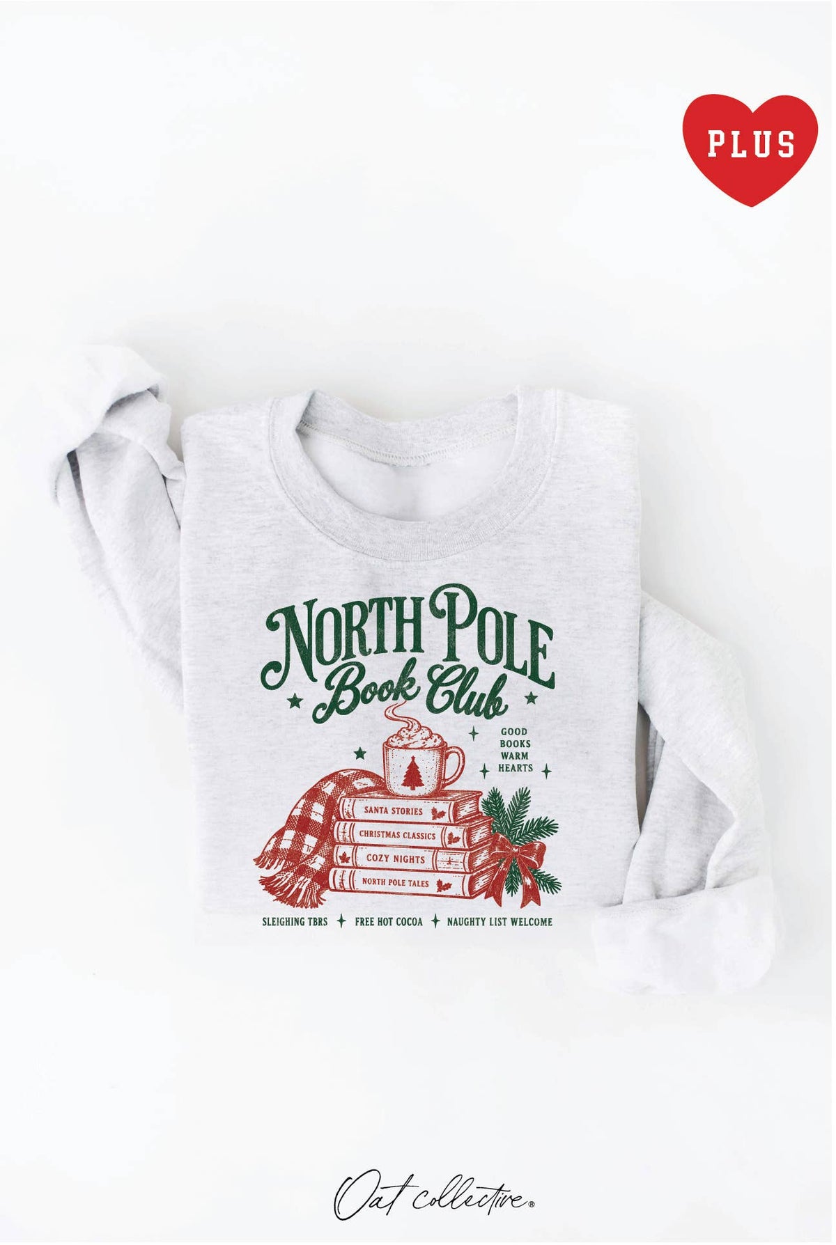 NORTH POLE BOOK CLUB Plus Graphic Sweatshirt