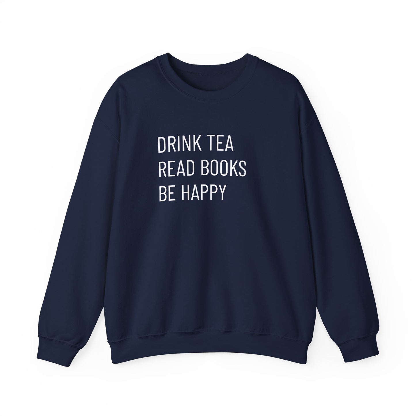 Tea Books Happy  Unisex Heavy Blend™ Crewneck Sweatshirt