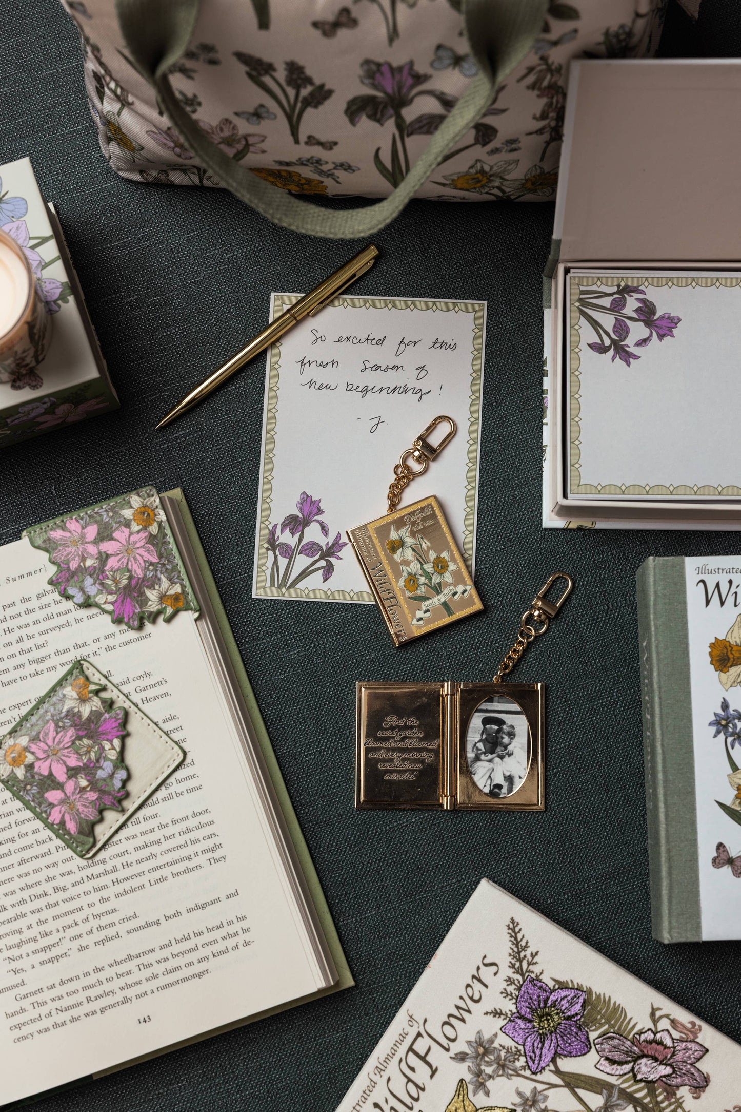 Corner Bookmark Set, Wildflowers