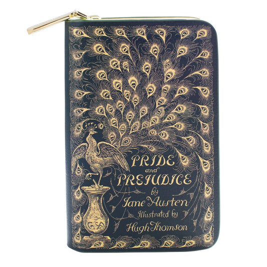 Pride and Prejudice Green Zip Around Wallet