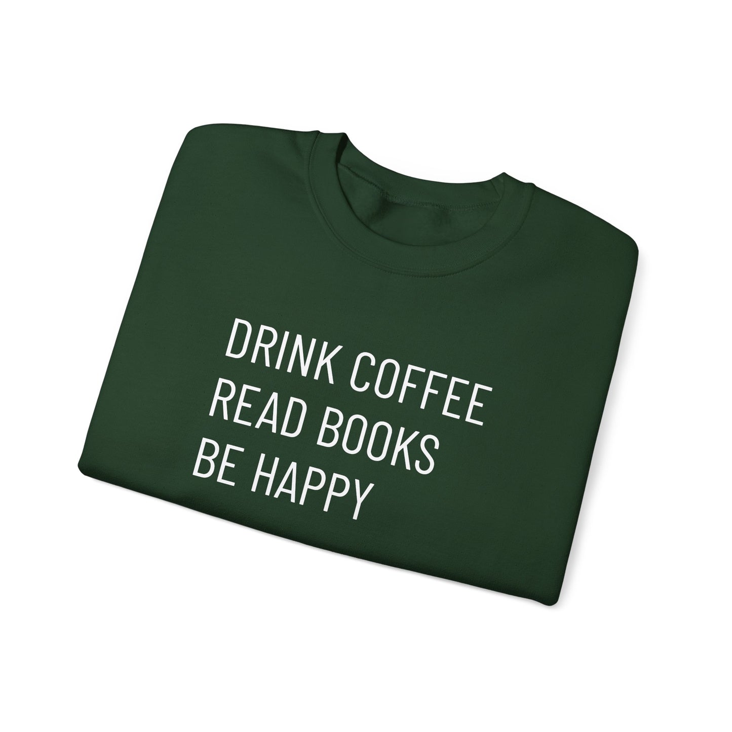 Coffee Books Happy - Unisex Heavy Blend™ Crewneck Sweatshirt