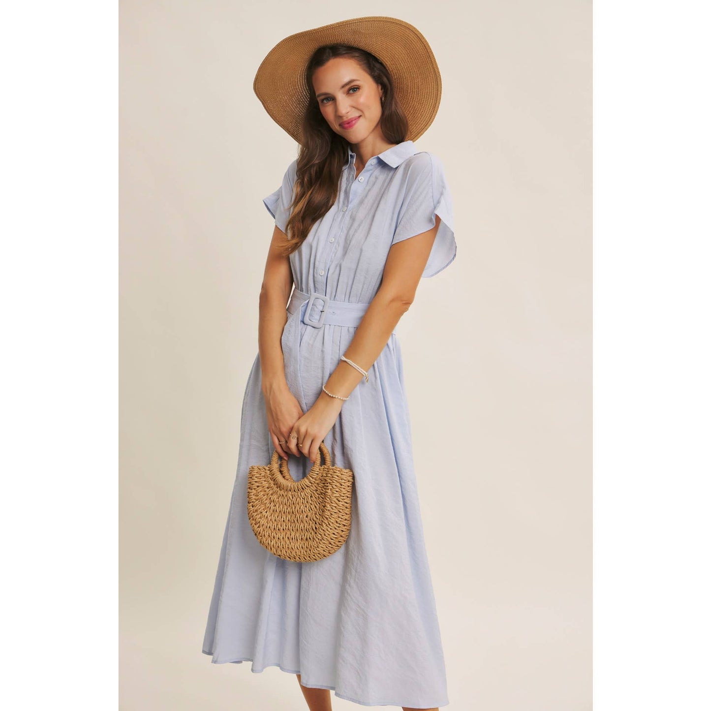 PICNIC PERFECT MIDI DRESS WITH BELT