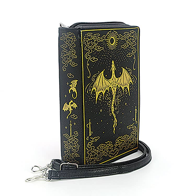 Romantasy Dragon Book Clutch Bag in Vinyl
