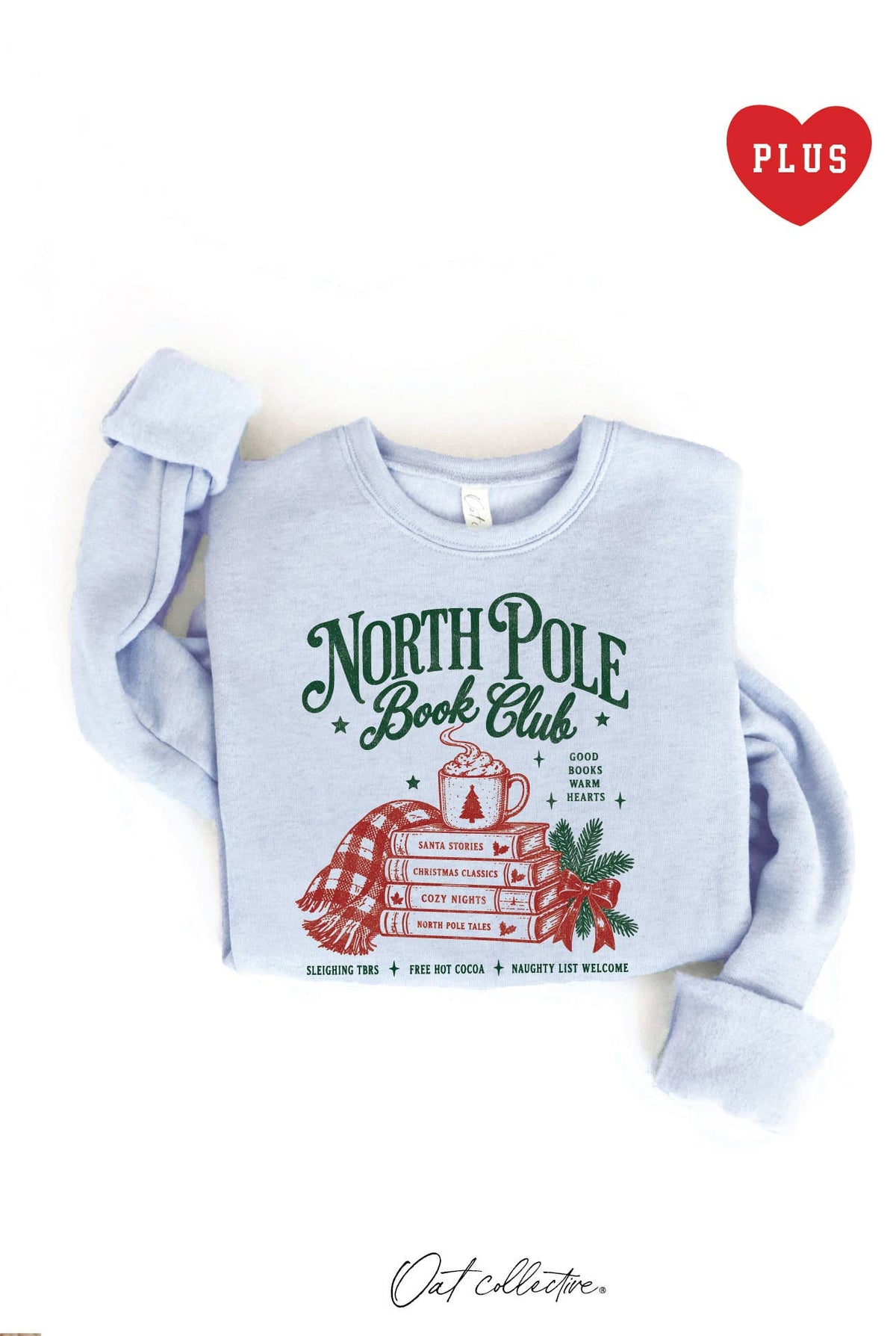NORTH POLE BOOK CLUB Plus Graphic Sweatshirt