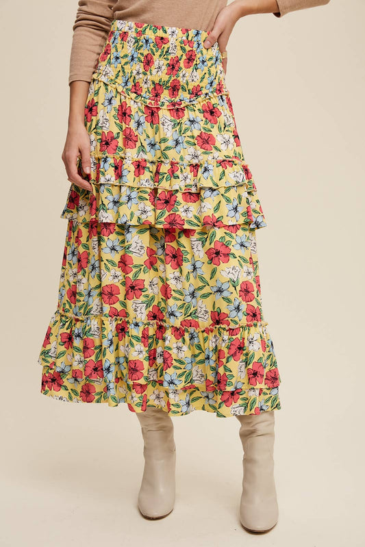 Floral Convertible Dress or Maxi Skirt