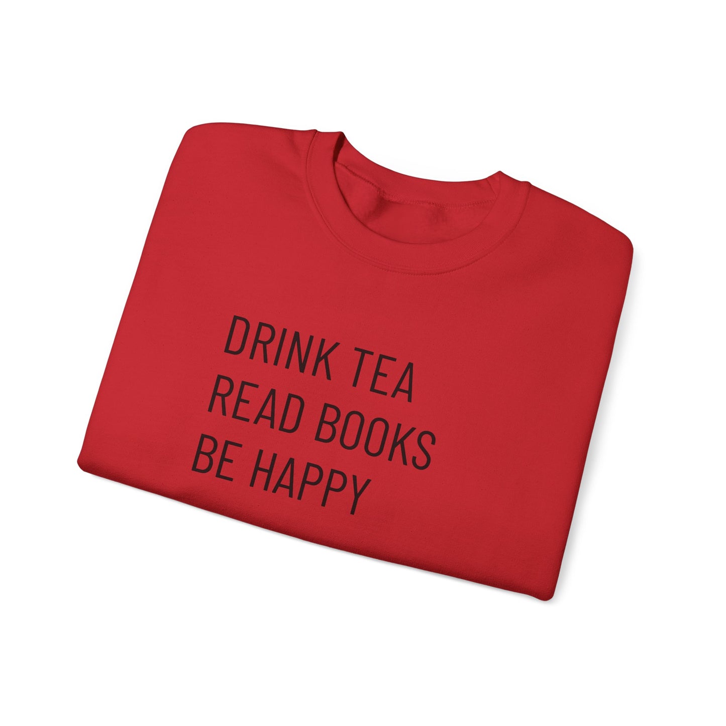Tea Books Happy  Unisex Heavy Blend™ Crewneck Sweatshirt