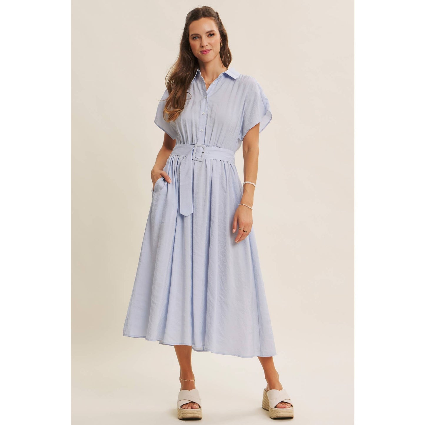 PICNIC PERFECT MIDI DRESS WITH BELT