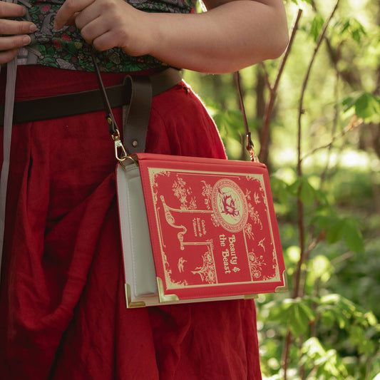 The Beauty and The Beast Book Crossbody Vegan Handbag: Large