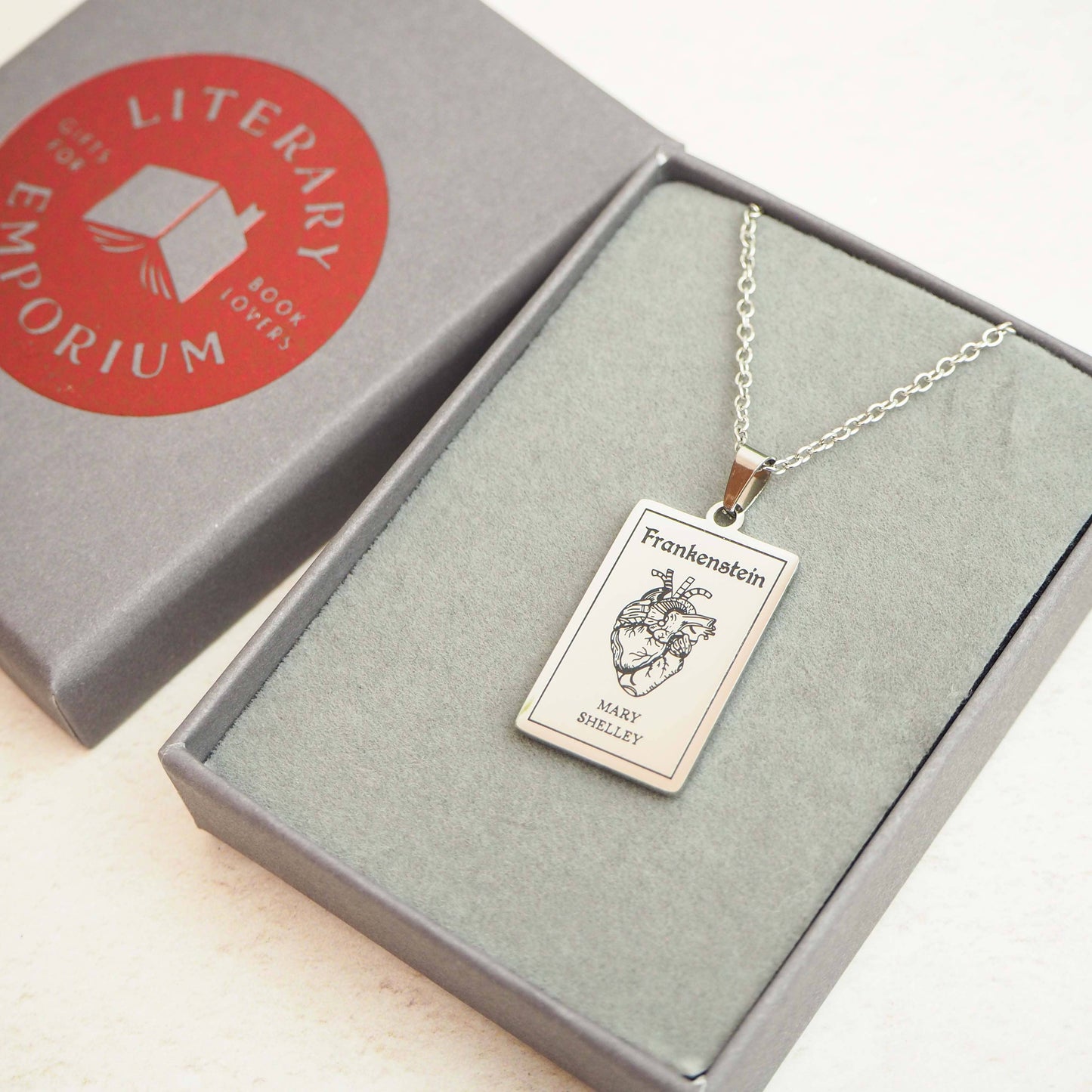 Frankenstein Book Necklace