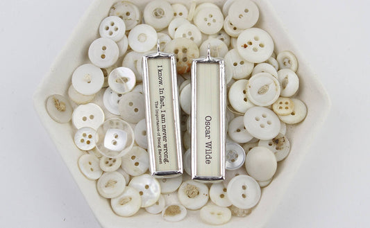 I Am Never Wrong Oscar Wilde Theatre Charm Necklace