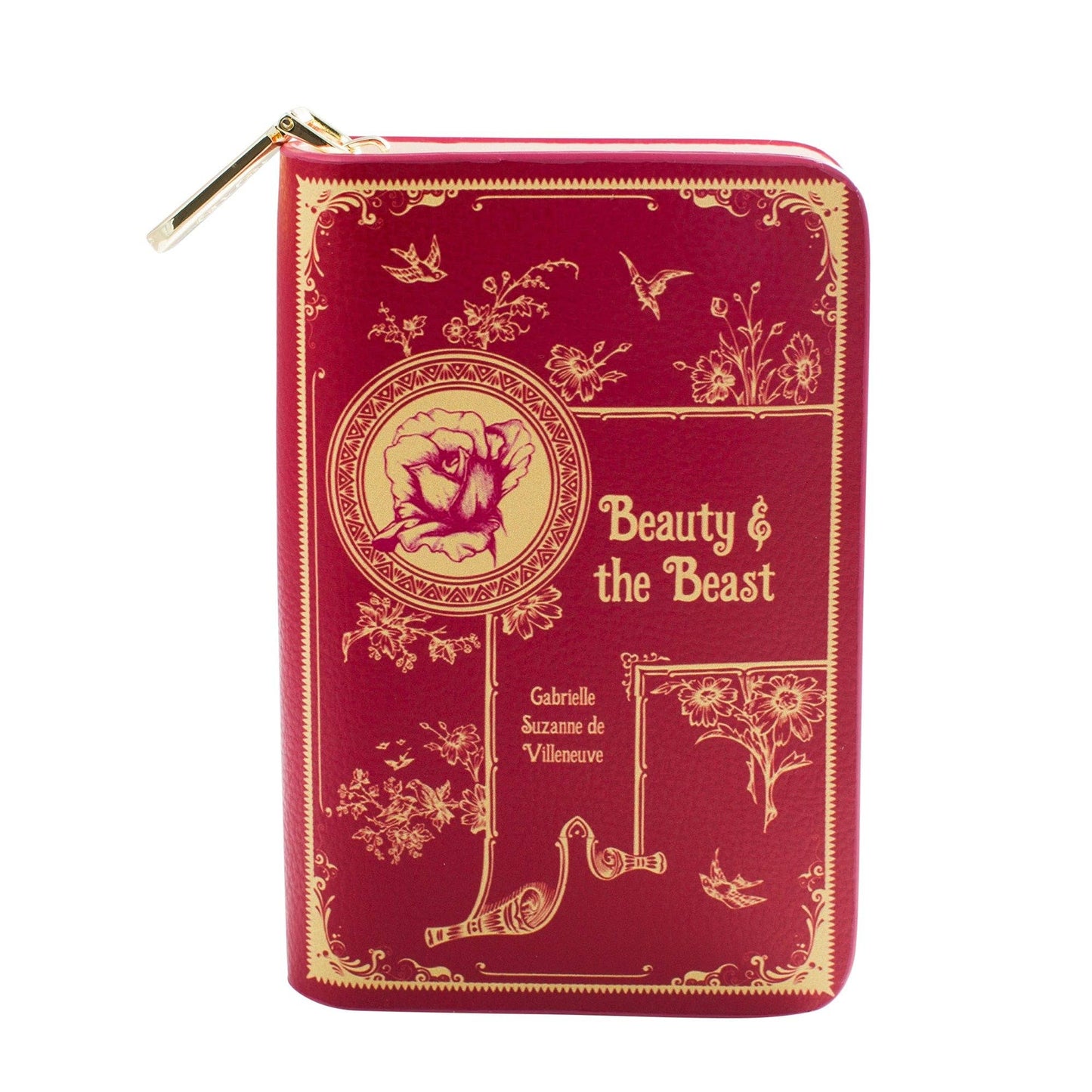 Beauty and Beast Book Zip Around Vegan Wallet