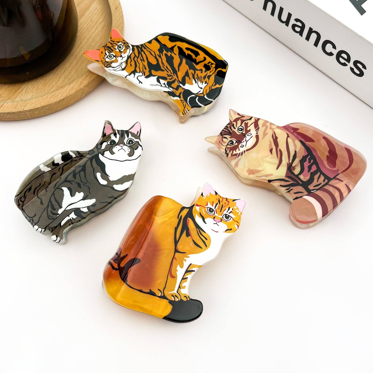 Cute Cat Acetate Hair Claw Clip, Animal Hair Clips