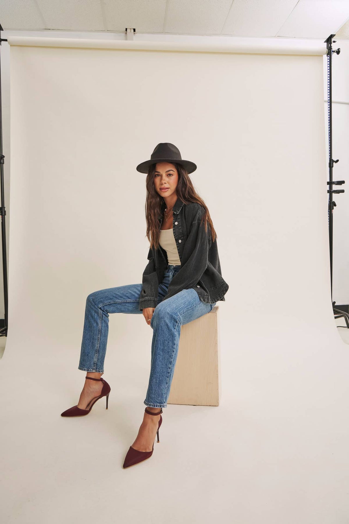 ONE OF A KIND WASHED COTTON TWILL UTILITY OVERSIZED JACKET