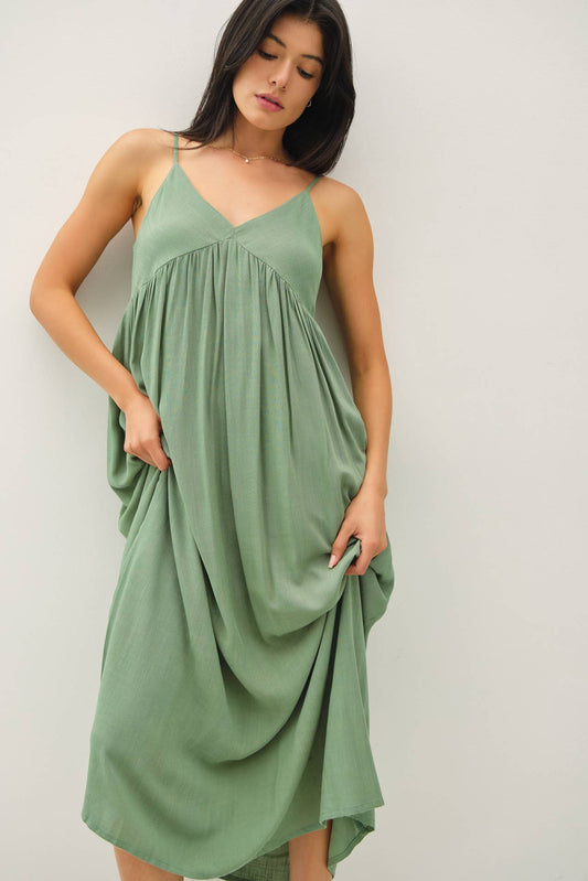 BREEZY BABY DOLL MAXI DRESS