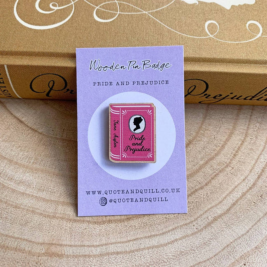 Pride and Prejudice Book Wooden Pin
