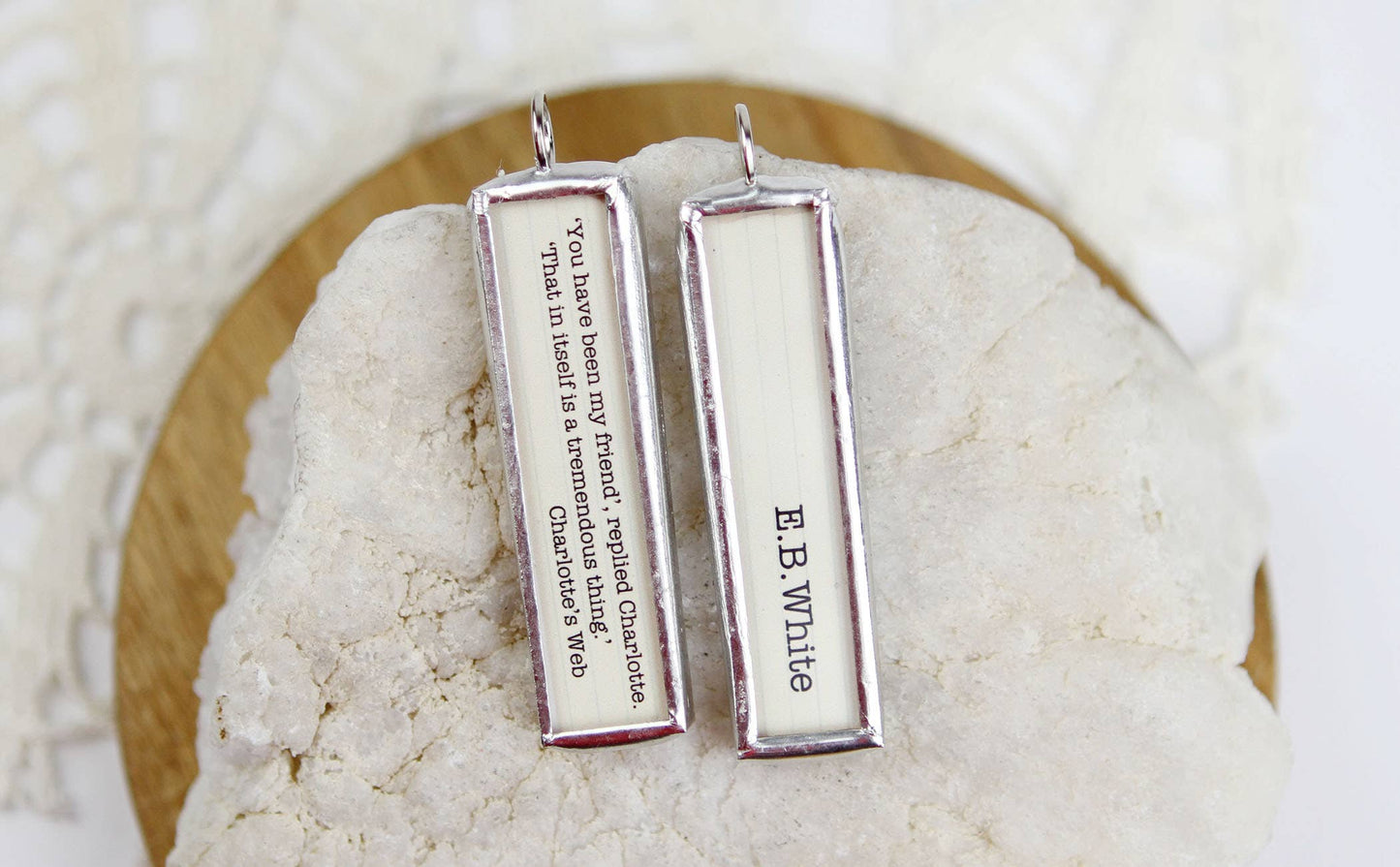 Charlotte's Web Literary Book Charm