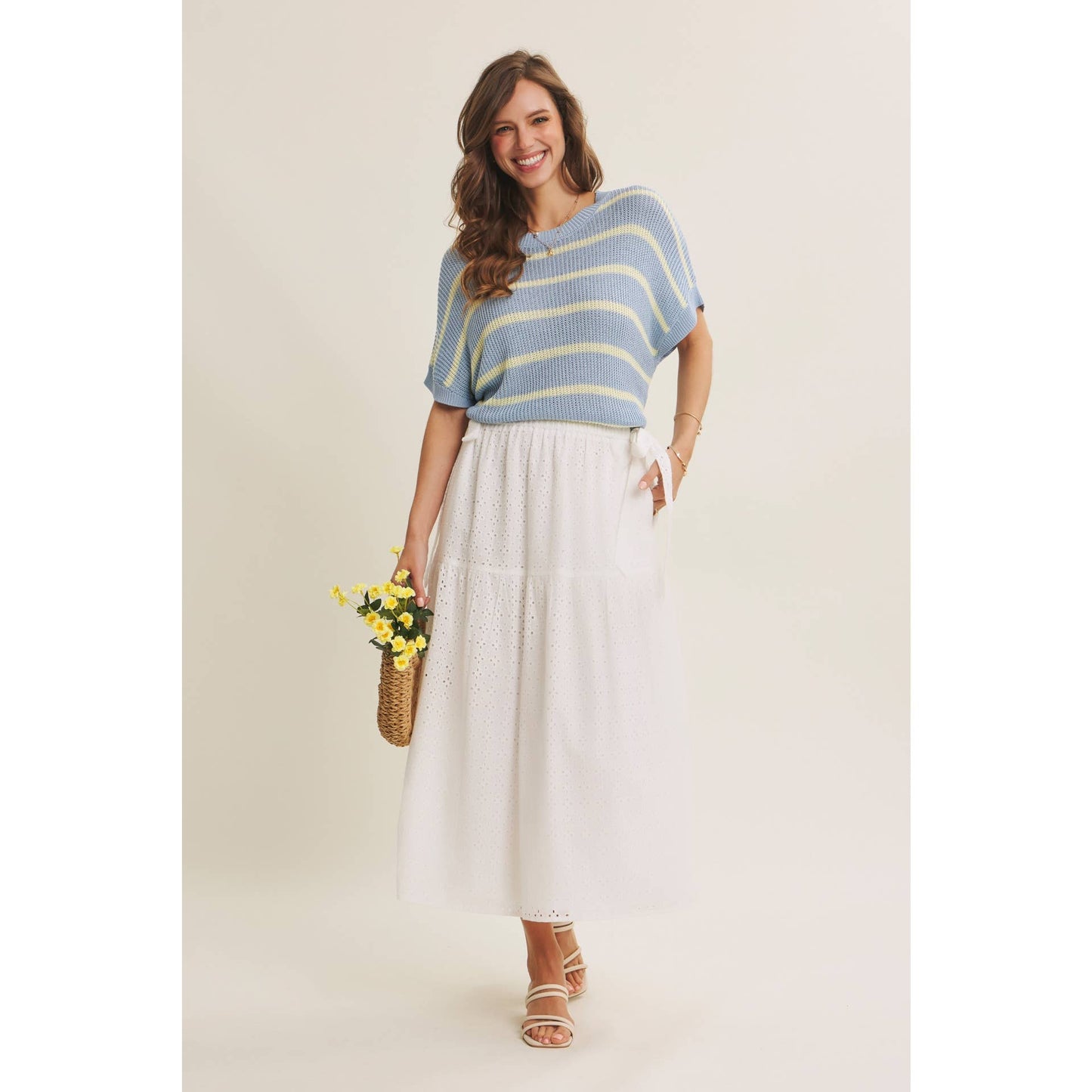 GO-TO FAVORITE RELAXED FIT VISCOSE STRIPE SWEATER