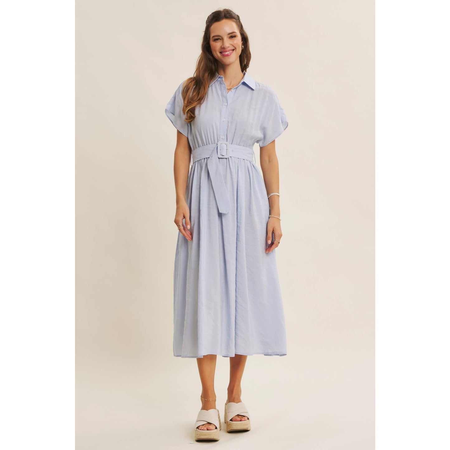 PICNIC PERFECT MIDI DRESS WITH BELT