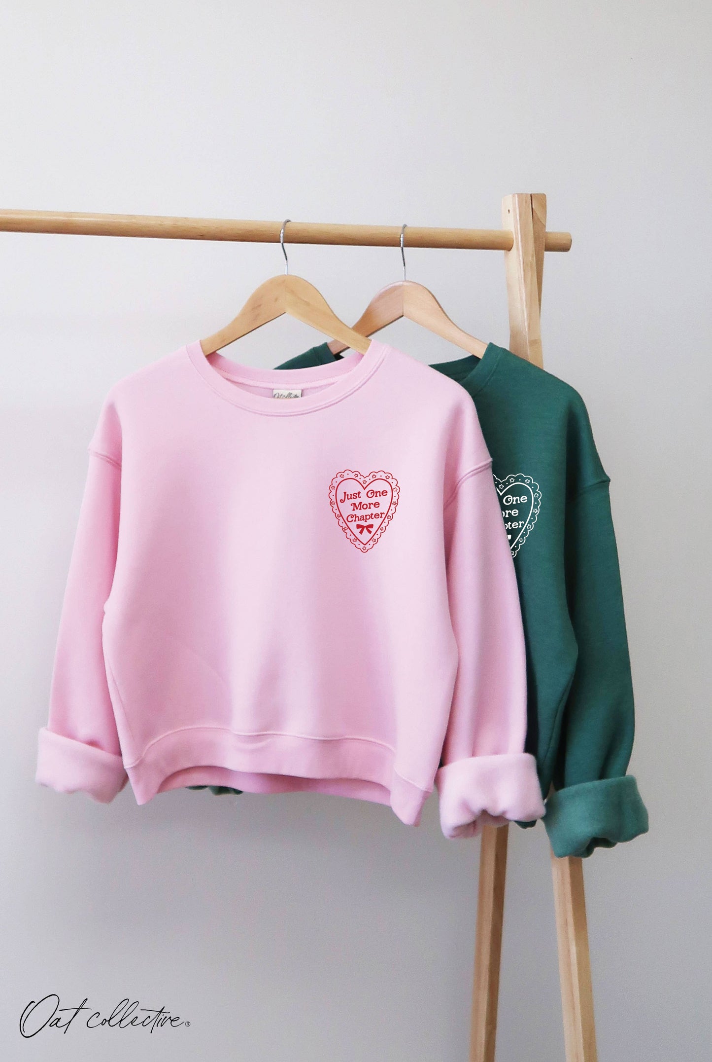 JUST ONE MORE CHAPTER Mid Cropped Graphic Sweatshirt