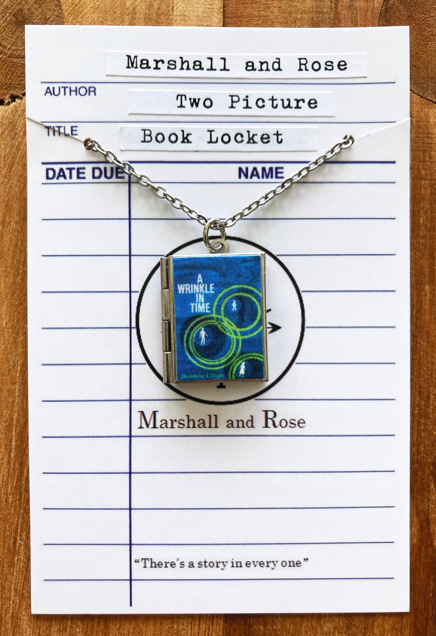 Book Locket A Wrinkle In Time: Stainless Steel