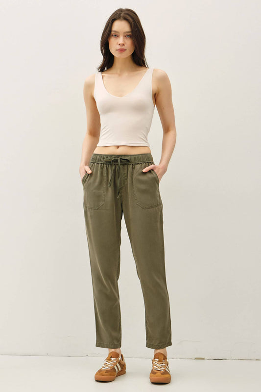 TENCEL TAPERED PANTS