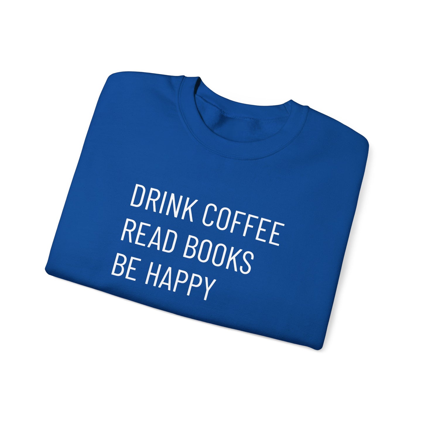 Coffee Books Happy - Unisex Heavy Blend™ Crewneck Sweatshirt