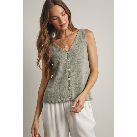 LIGHTWEIGHT BUTTON-UP SWEATER VEST