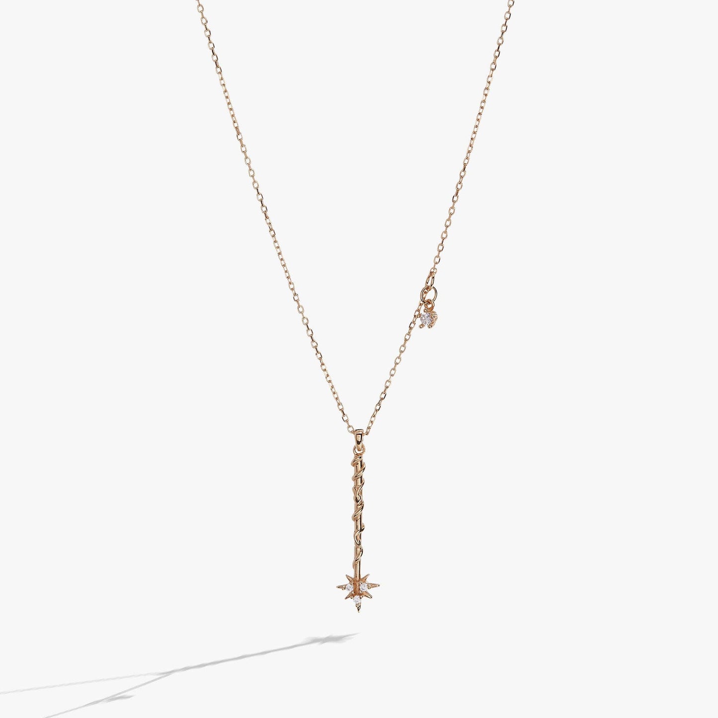 Harry Potter™ Hermione Wand Necklace: 14kt Gold Over Sterling Silver