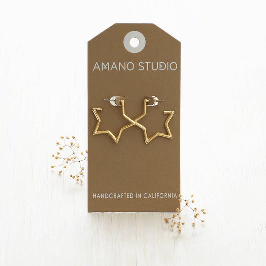 Star Hoop Earrings