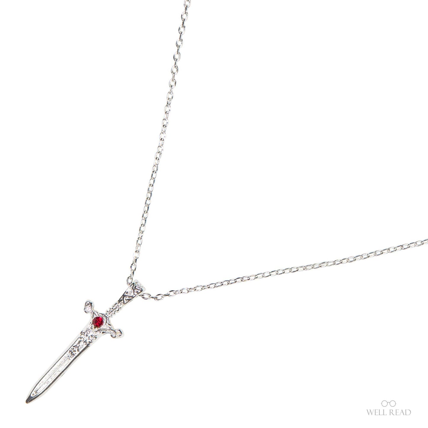 The Dragon Sword Chronicles Silver Bookish Pendant Necklace