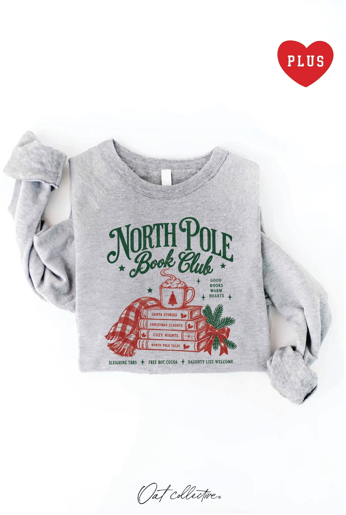 NORTH POLE BOOK CLUB Plus Graphic Sweatshirt