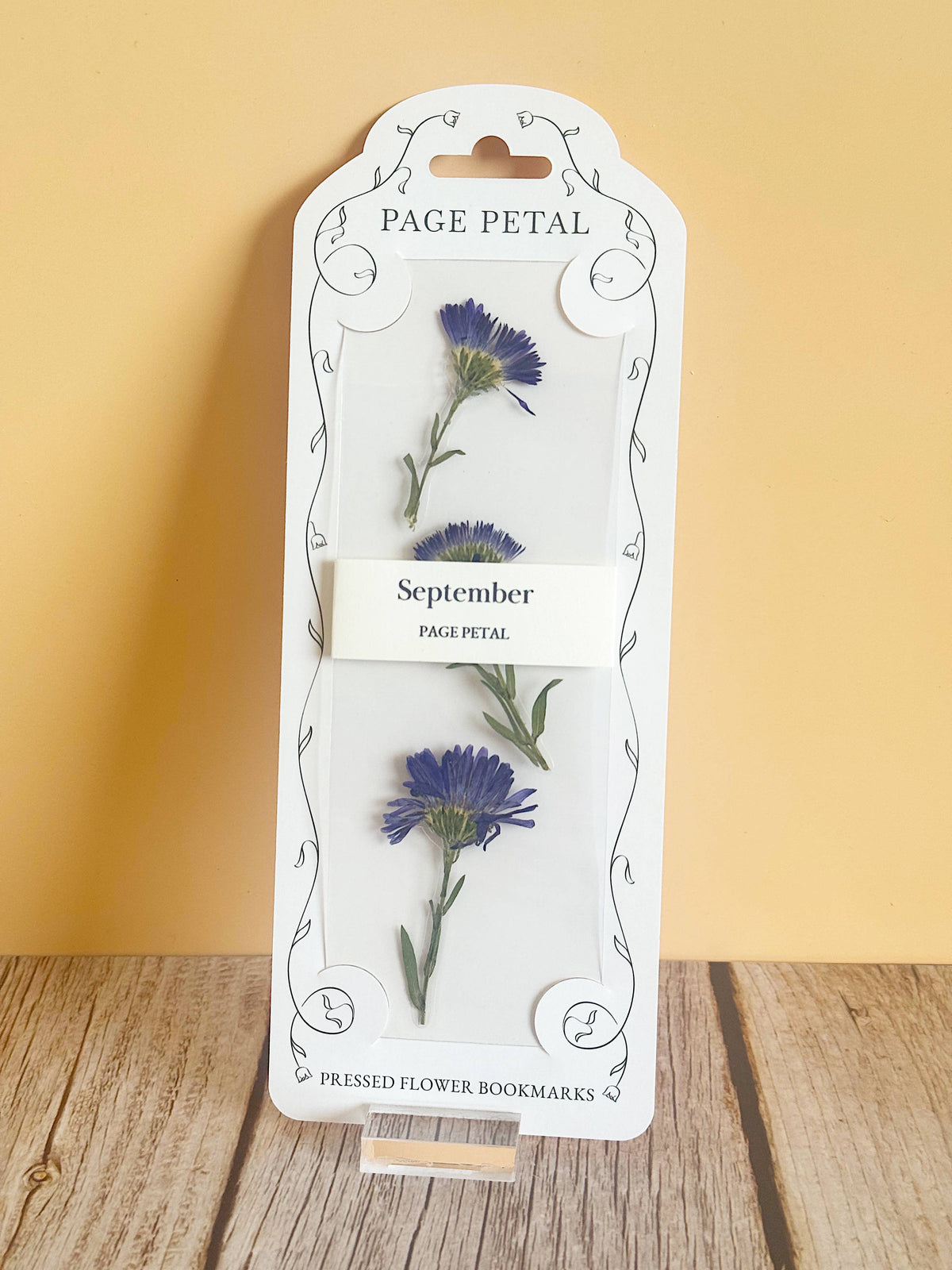 September Aster Bookmark | Birth Month Flower Gift