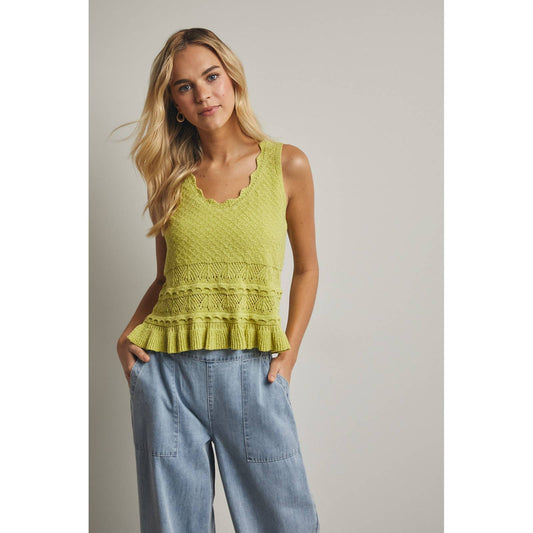 TEXTURED SWEATER TANK TOP