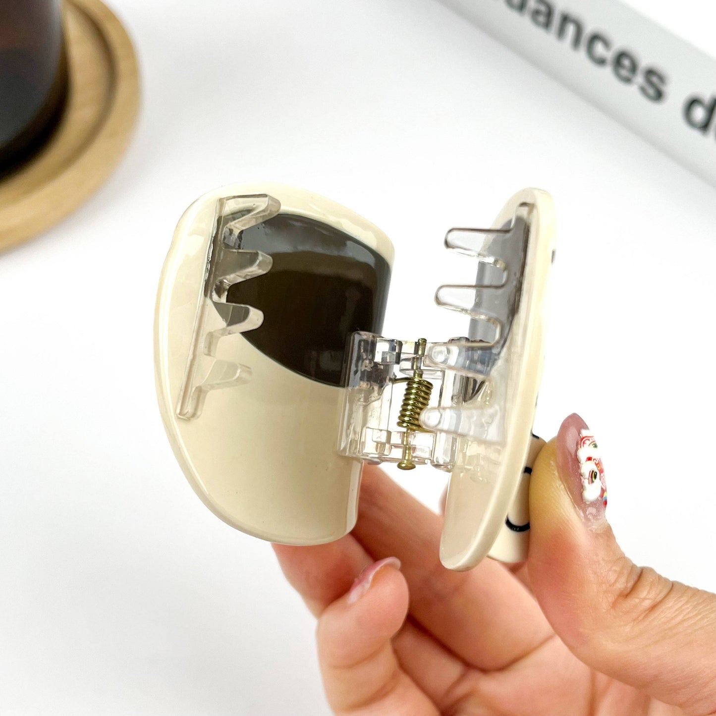 Coffee Cup Claw Clip, Acetate Hair Clip