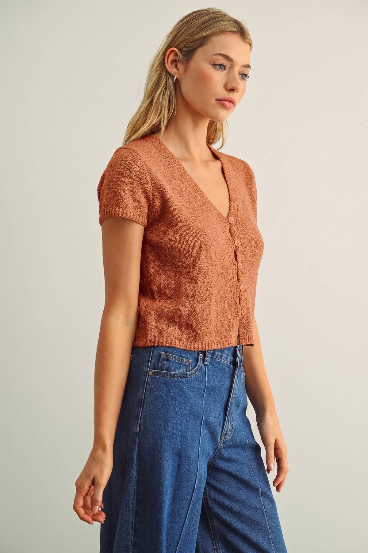 CAP SLEEVE BUTTON FRONT TOP