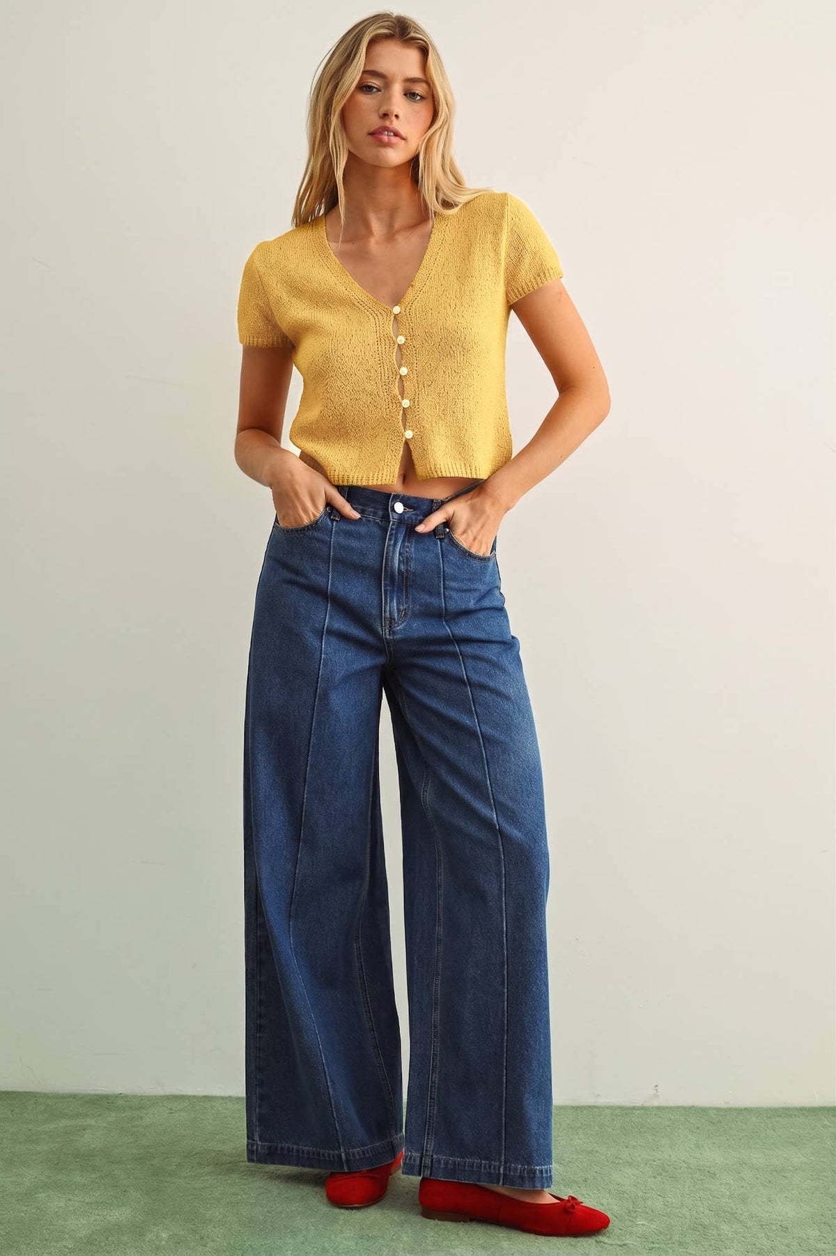 CAP SLEEVE BUTTON FRONT TOP