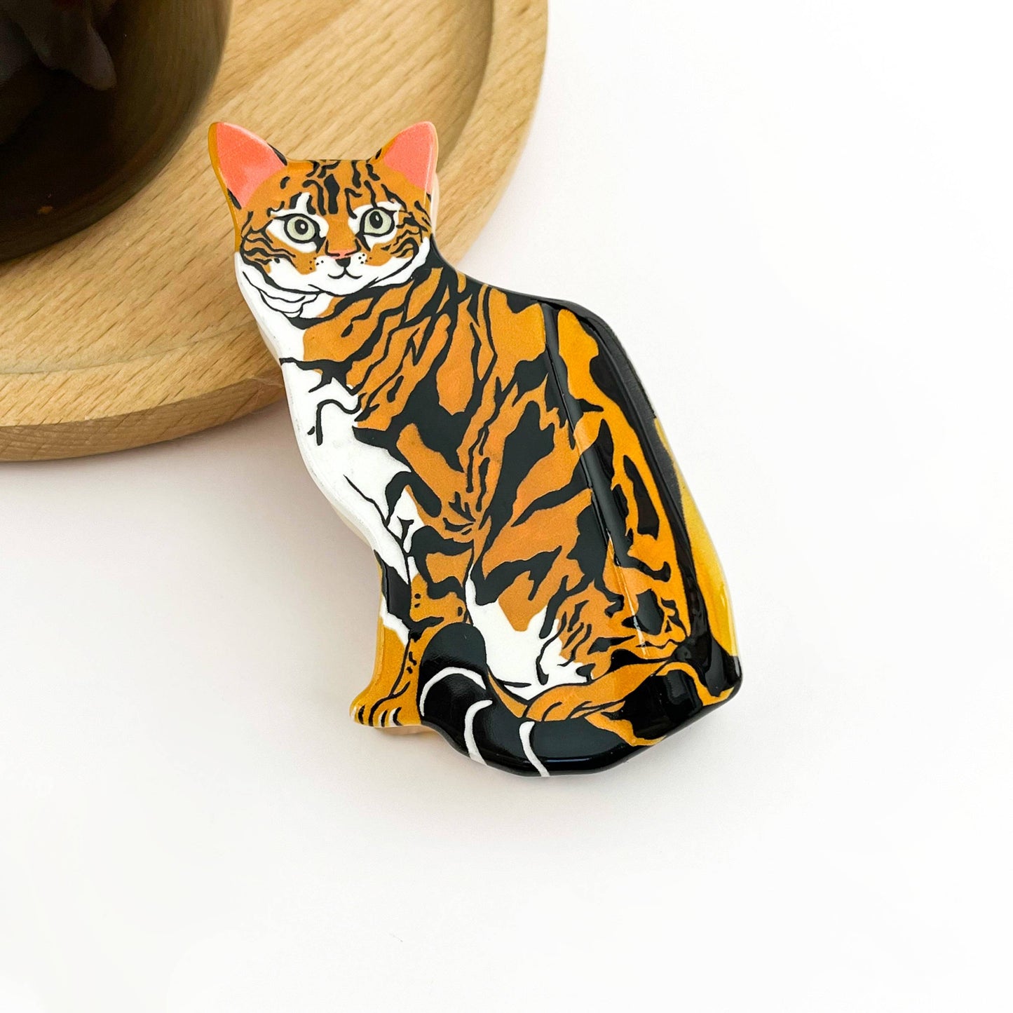 Cute Cat Acetate Hair Claw Clip, Animal Hair Clips
