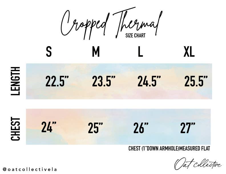 COMFY AND COZY Cropped Thermal Vintage Pullover