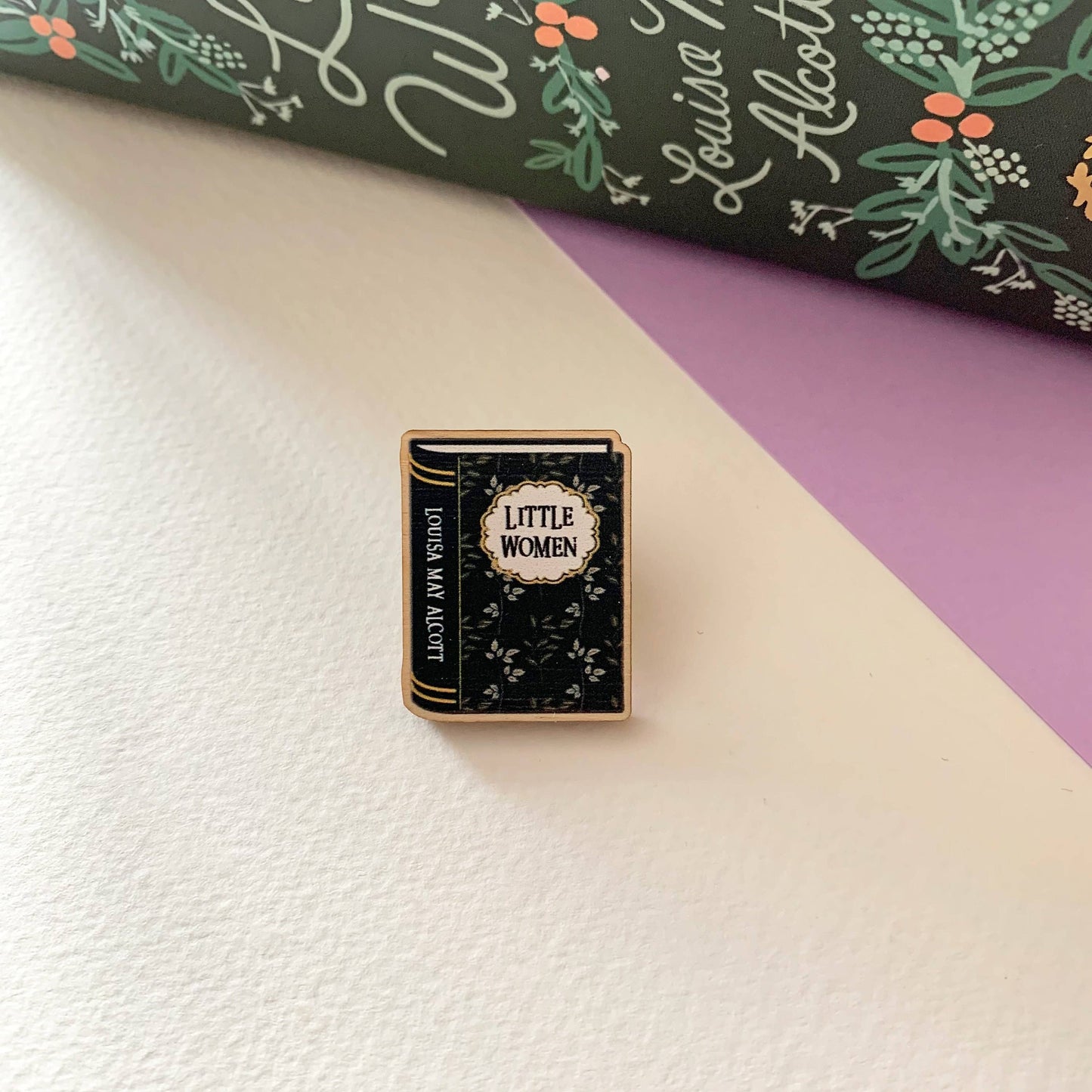 Little Women Book Wooden Pin