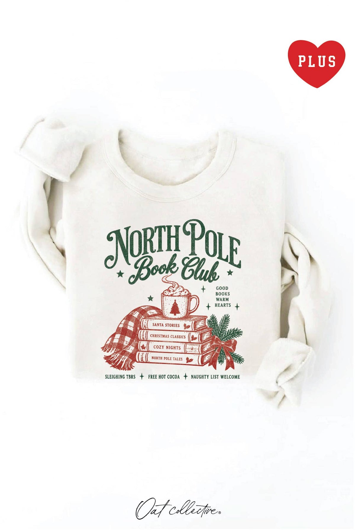 NORTH POLE BOOK CLUB Plus Graphic Sweatshirt